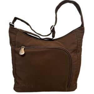 Ameribag Brown Travel Bag with Crescent Silhouette